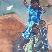 African Girls Painting