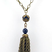 Tassel Me(Blue) - <span style='font-size: 8pt; font-weight: normal;'>Length: 29 1/2"</span> - Blue Dumortierite